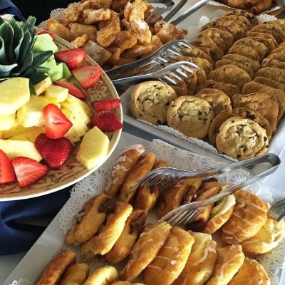 a plate of food on a table