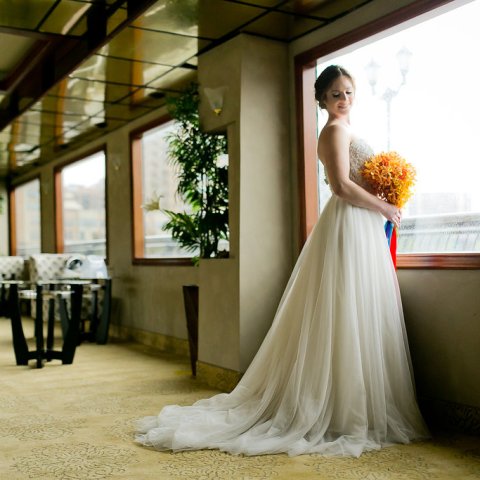 bride posing for photos